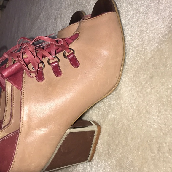 Klub Nico Anthropologie Tan and Purple Heels - Picture 4 of 4